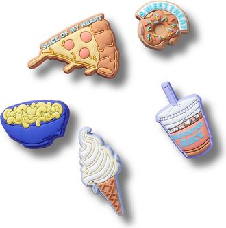 Crocs Set van 5 Jibbitz Funny Foods