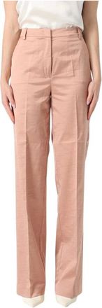 Pinko Pinko, Broeken, Dames, Roze, L, Wijde Pijpen Broek
