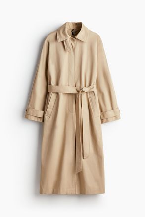 H&M Einreihiger Trenchcoat aus Twill - Beige