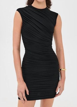 A Gold E Ester Twist Dress In Black