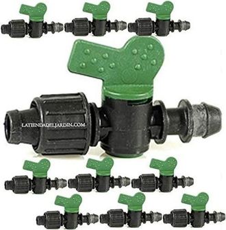No Brand No Brand - Pack 50 Llave De Paso Cinta De Riego Goteo 16mm A Toma V&aacute;lvula Para Sistema De Riego