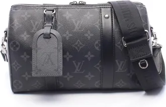 Louis Vuitton Black Gray Coated Canvas Monogram Eclipse Leather Handbag Shoulder Bag (Pre-Owned)