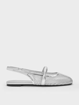 Charles & Keith Ellory Mesh Slingback Mary Jane Flats