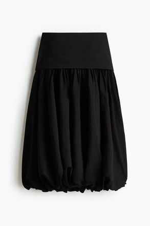 H&M Midi Balloon Skirt in Black at Nordstrom, Size 18