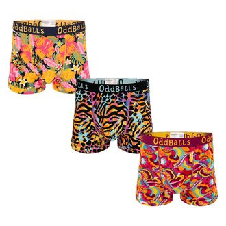 Oddballs Mens Boxers Multipack - 3 Classic Fit Cotton Boxer Shorts, Underwear with Elastic Waistband - Breathable, Soft Mens Boxer Briefs (UK, Alpha, XXS, Regu