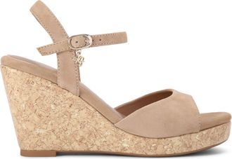Kurt Geiger Womens Suede Patsy Sandals - Camel - Size UK 6