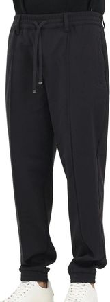 A|X Armani Exchange Black Elastic Waistband Viscose-Blend Tracksuit