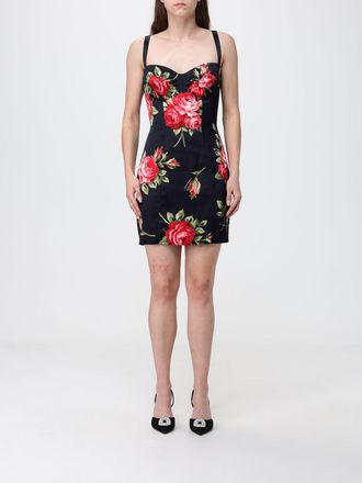Dolce & Gabbana Abito mini in misto seta con stampa floreale