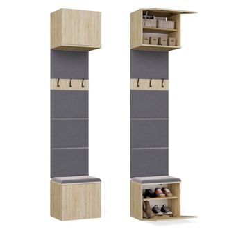 Topeshop Haga 1w - 1x Barra De Armario - Estantes - 50x35x238 Cm - Roble Sonoma