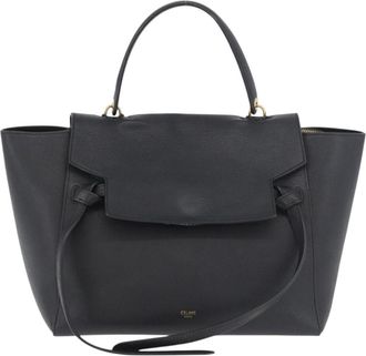 Celine Belt Bag Textured Leather Black Leather Handbag (Pre-Owned)