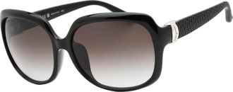 Ferragamo SF739SA Oversized Gradient Lens Sunglasses - Black