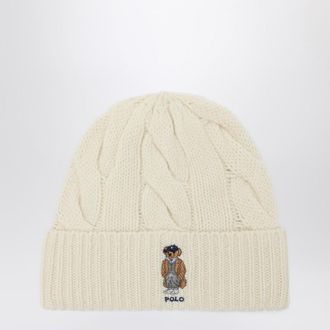 Polo Ralph Lauren Polo Bear hat in cream wool