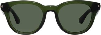 Burberry Dark Green Oval Mens Sunglasses BE4439 414871 51