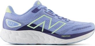 New Balance Womens Fresh Foam 680 v8 in Blue/Green/Yellow Textile, size 3.5 Narrow