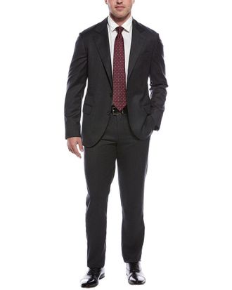 Brunello Cucinelli 2Pc Wool Suit With Flat Front
