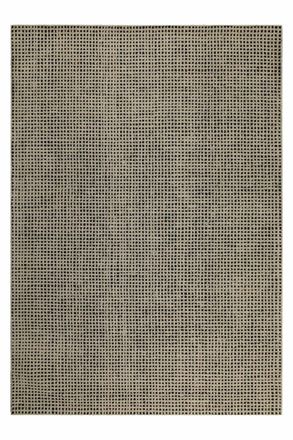 Wecon Home Alfombra de sal&oacute;n tufting a mano natural y negra 160x230