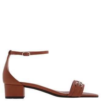 Bally Cloto Leather Ankle-Strap Sandals, Brand Size 35.5 ( US Size 5 )