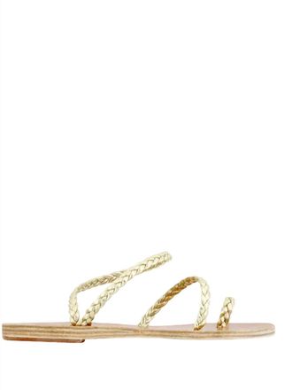 Ancient Greek Sandals Womens Eleftheria Braided Sandals In Platinum