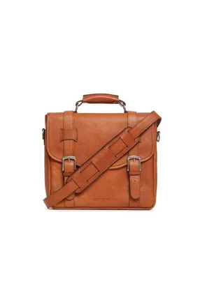 Korchmar Parker Leather Messenger & Wine Carrier in Pebbled Tan at Nordstrom