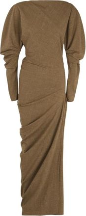 Cortana Kleedjes, Dames, Bruin, 2Xs, Wol, Timeless Dress