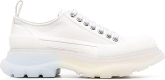 Alexander McQueen Tread Slick sneakers - women - Fabric/Calf Leather/Rubber - 40 - White