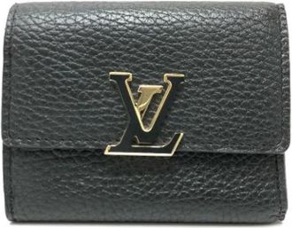 Louis Vuitton Pre-owned Vintage Leren Portemonnee - Dames - Vintage Accessoires - Zwart - ONE Size - Leer - Vintage