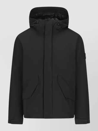 Stone Island hooded micro reps down coat