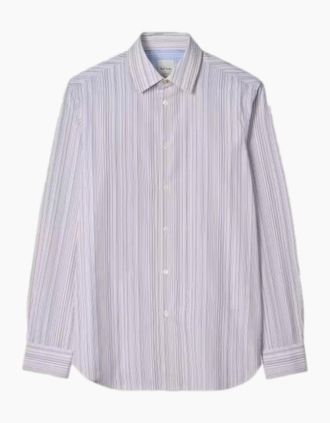 Paul Smith Mens Paul Smith Regular Fit Signature Stripe Shirt 01 WHITE - Size: Regular/38