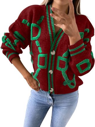 Generic Fuzzy Women Coat for Women 2025 Fashion Casual Zip Up Flannel Plaid Jackets Long Sleeve Baggy Outwear Coat Fall Clothes Womens Belted Sweater Coat (Wi