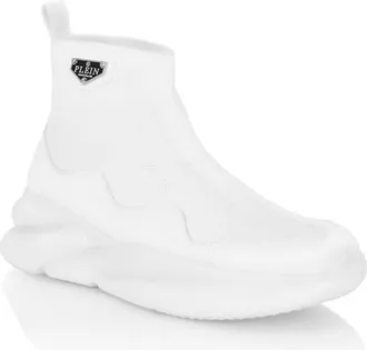 Philipp Plein Runner Sock Skywalker Unisex in White at Nordstrom, Size 46