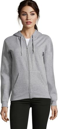 SOLS Dames/Dames Seven Full Zip Hoodie (Grijze Melange)
