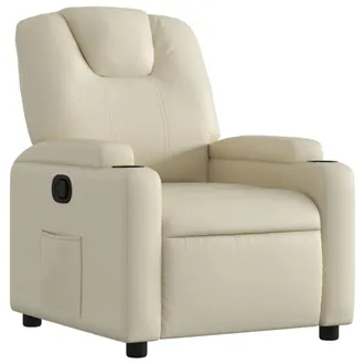 vidaXL Vidaxl Poltrona Reclinabile In Similpelle Color Crema