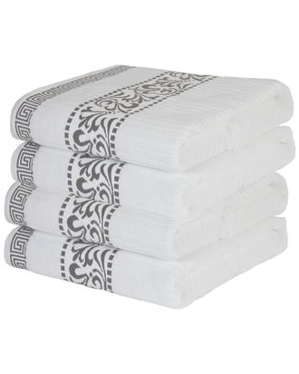 Superior Athens Decorative 4Pc Bath Cotton Towel Set