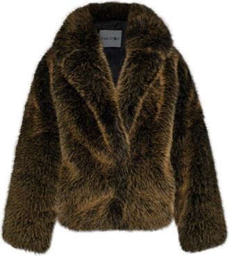 Stand Studio India Faux Fur Jacket - Dames - Jassen - Bruin - L - Jassen