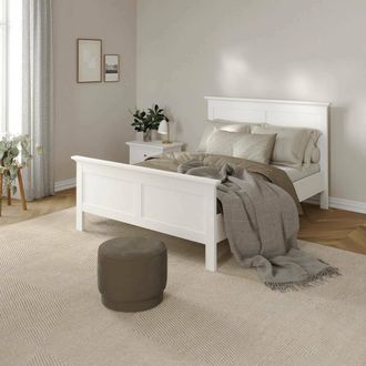 Dmora Estructura De Cama Dmora, Color Blanco, 158,1 X 110 X 200,7 Cm, Con Embalaje Reforzado