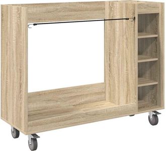 vidaXL Armario De Golf Con Rueda Liso Roble Sonoma 120 X 45 X 98 Cm Vidaxl