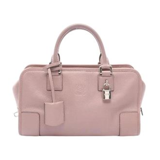 Loewe Pre-owned Amazona 28 Handbag - Dames - Pre-owned - Roze - Maat: ONE Size Leer
