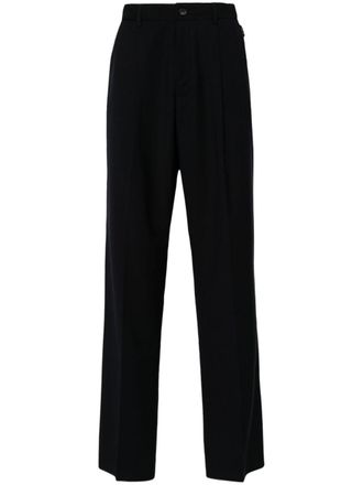 Hev&ograve; elasticated-waist tailored trousers - Blue
