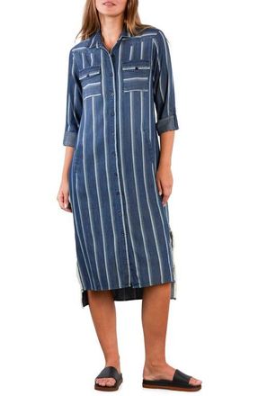 BILLY T Daydream Stripe Shirtdress in Indigo Cabana Str at Nordstrom, Size X-Small