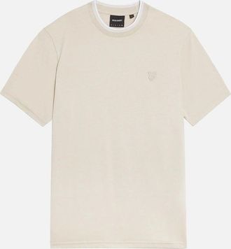 Lyle & Scott Mens Lyle & Scott Tipped Superfine T Shirt Cove - Tan - Size: 42