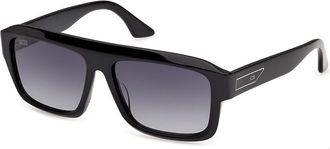 GCDS GD0075 01B Mens Sunglasses Black Size 56