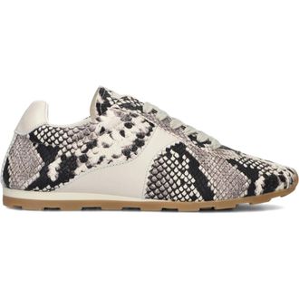 Toral Shoes Schoenen, Dames, Veelkleurig, 38 EU, Leer, Beige Animal Print Sneakers voor Dames