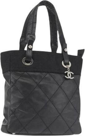 Chanel Pre-owned Handbags, female, Black, Size: ONE SIZE Pre-owned Canvas chanel-bags