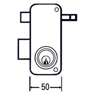 MCM Mcm - Cerradura Sobreponer 2556 Ap 50 Izquierda