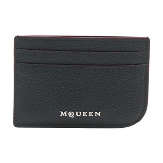 Alexander McQueen Sling Leather Card Case - female - Alexander McQueen - Wallets & Cardholders - Black - ONE SIZE - Accessories