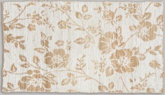 Maisons du monde Alfombra reversible de yute y lana con estampado floral jacquard, 90x150 cm