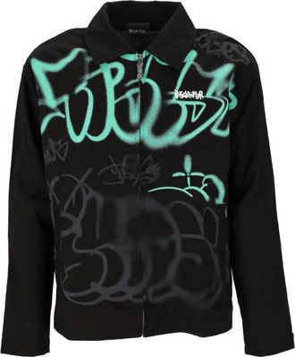 Disclaimer Jassen, Heren, Zwart, XL, Zwarte Gabardine Jas