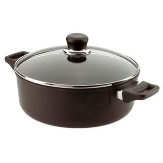 Scanpan Classic 4.5 Quart Low Sauce Pot With Lid, 10.25 Inch in Black at Nordstrom