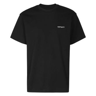 Carhartt Work in Progress Carhartt Wip, T-Shirts, male, Black, Size: M Black SS Script T-Shirt