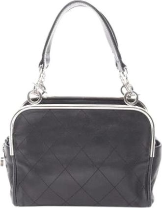 Chanel Pre-owned Vintage Handtas - Dames - Vintage Handtas - Zwart - ONE Size - Leer - Vintage